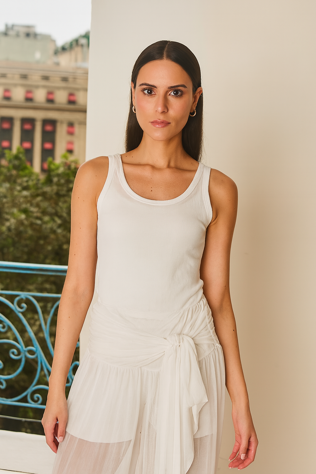 Blusa em Malha Canelada Premium Brigadeiro