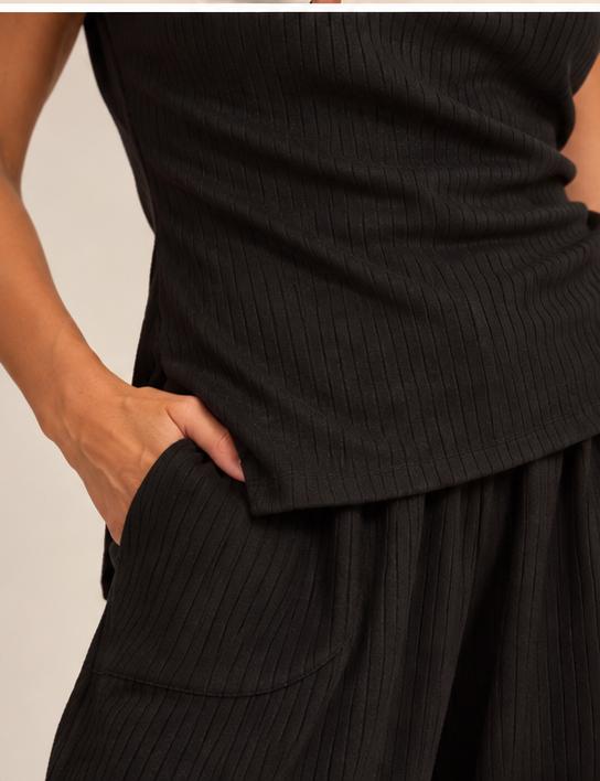 Conjunto em Malha Texturizada Canelada Amelia