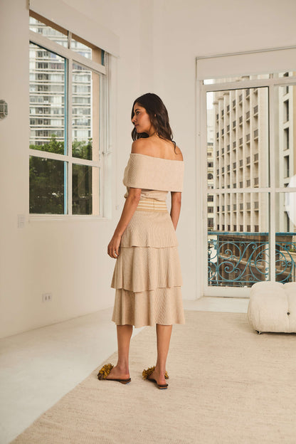 Blusa em Malha Canelada com Juta Lagoa