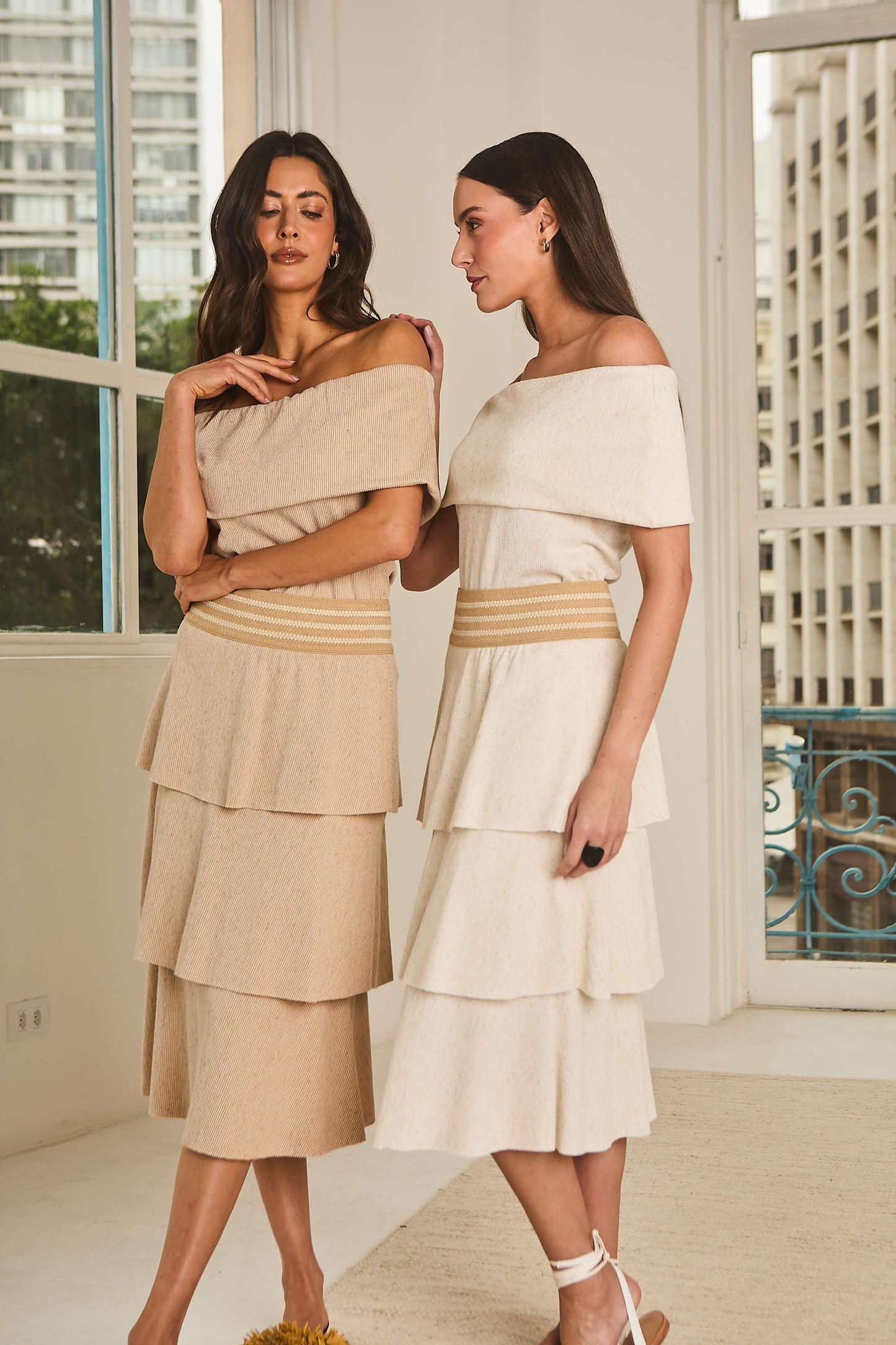 Saia em Malha Canelada com Juta Anhangabau