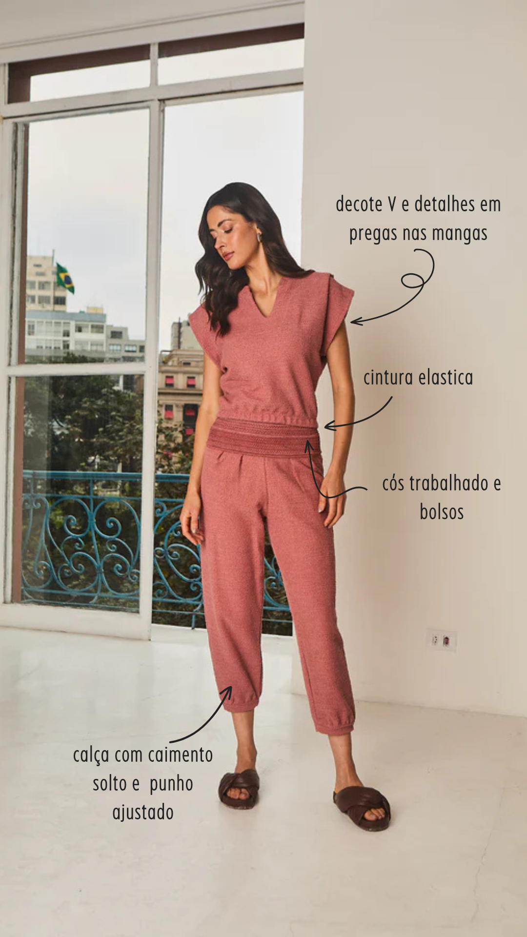 Conjunto em Malha Bouclê Ipiranga