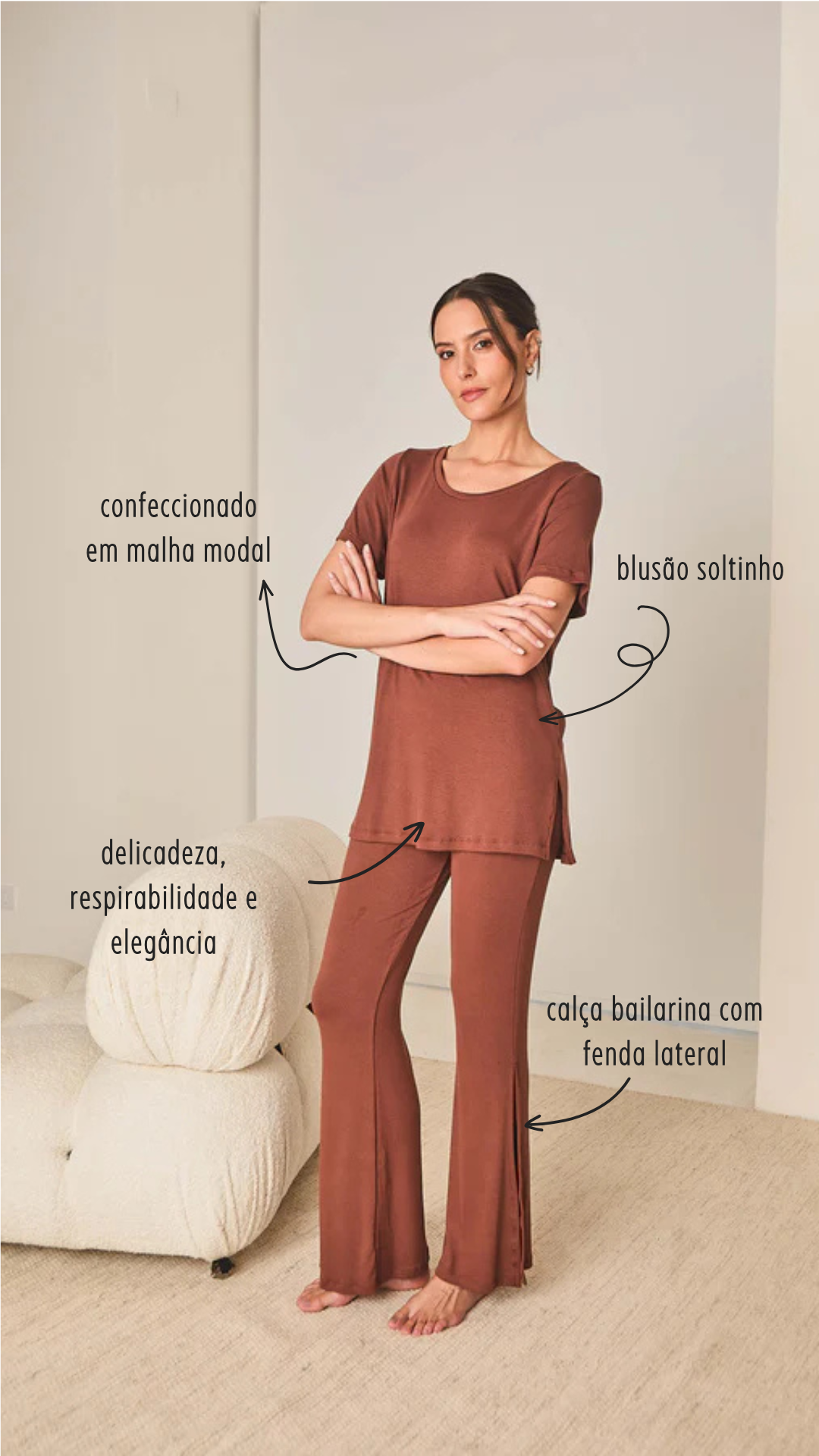 Pijama em Modal Alecrim