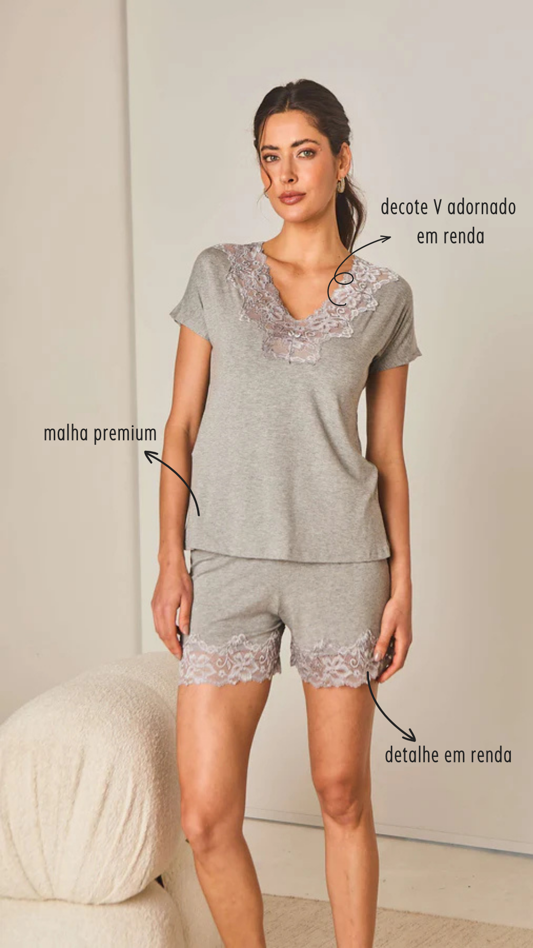 Pijama em Malha Premium Bromelia