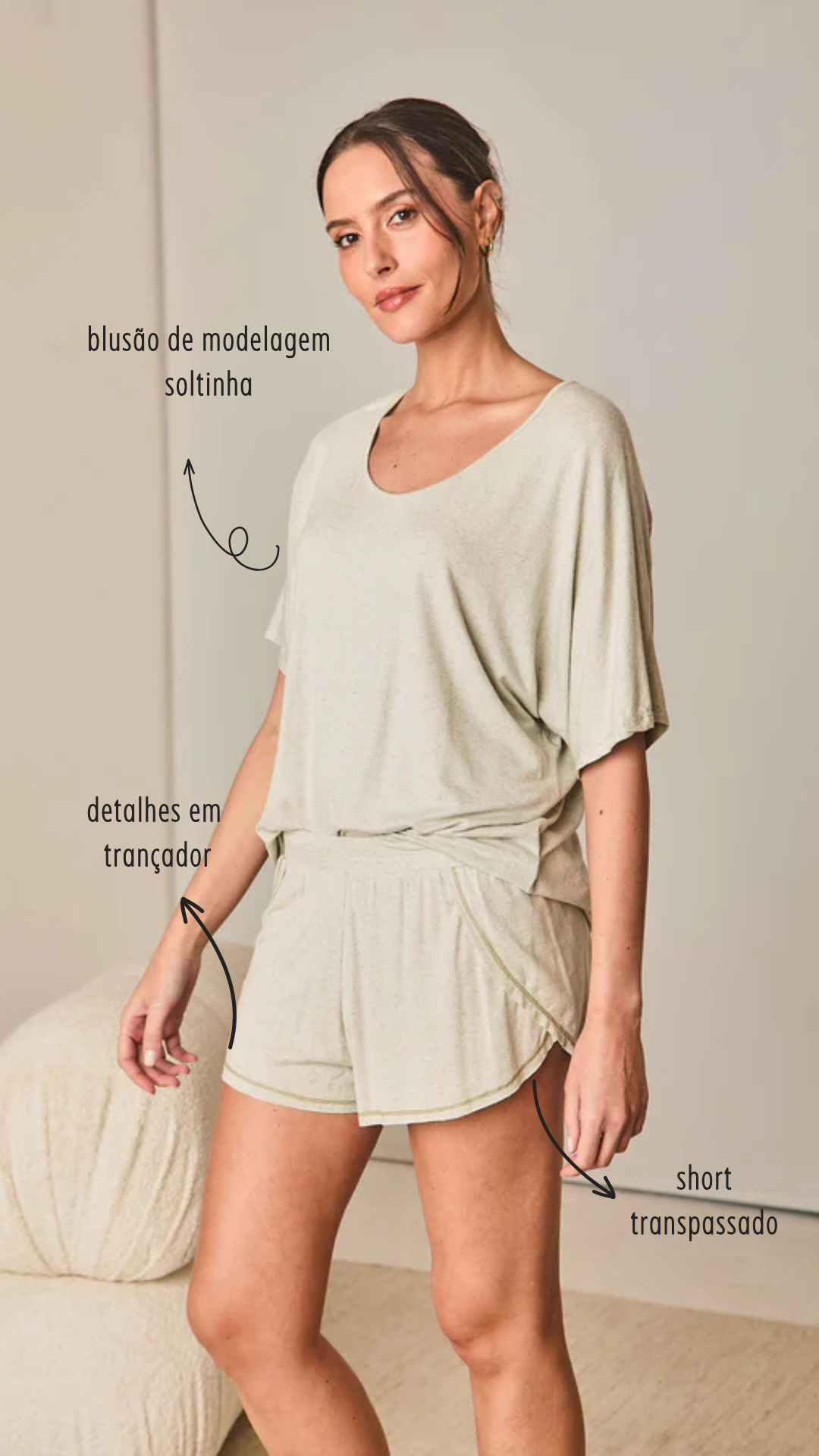 Pijama em Malha Orquidea