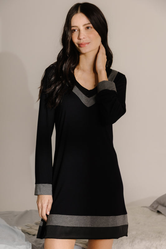 Camisola Amália detalhes em Cetim de Seda
