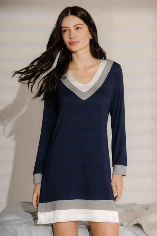 Camisola Amália detalhes em Cetim de Seda