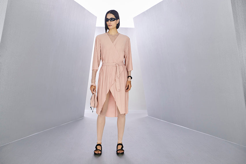 Conjunto Malha Plissada Selma