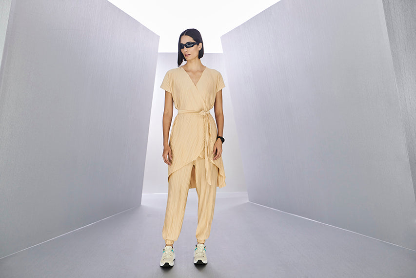 Conjunto Malha Plissada Selma