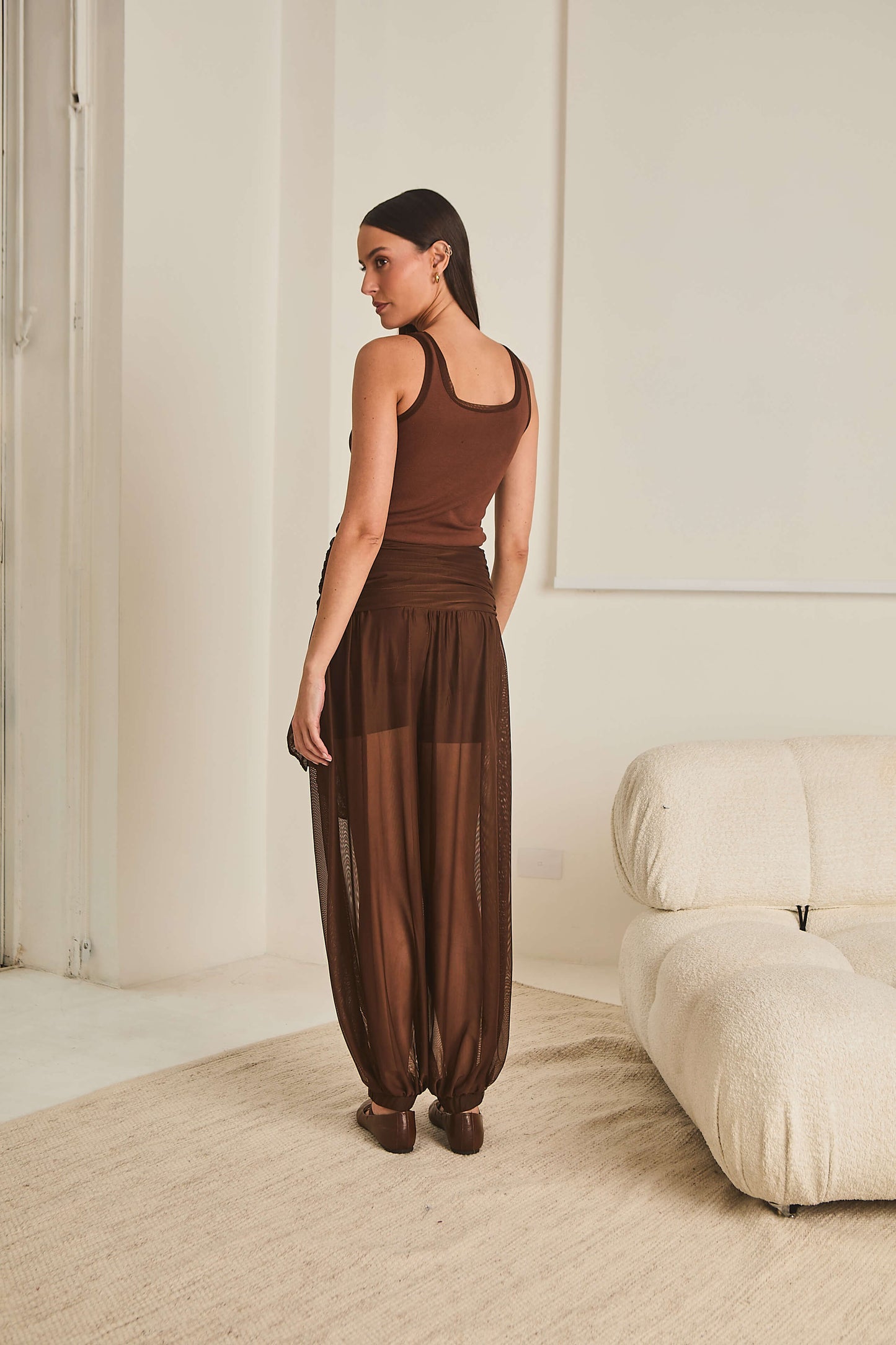 Blusa em Malha Canelada Premium Brigadeiro