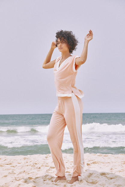 Pijama em Malha Areia