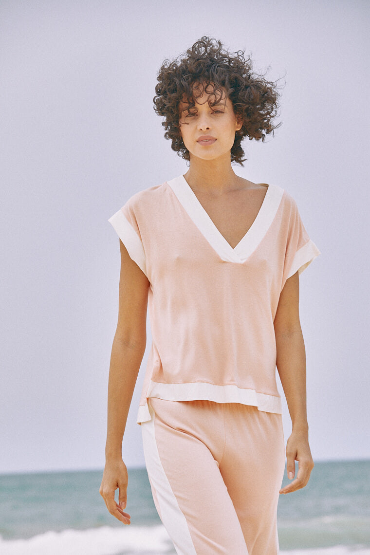 Pijama em Malha Areia