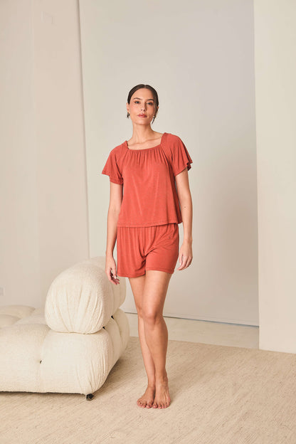 Pijama em Malha Premium Girassol