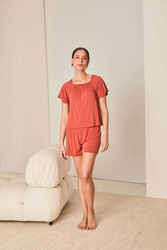 Pijama em Malha Premium Girassol