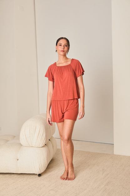 Pijama em Malha Premium Girassol
