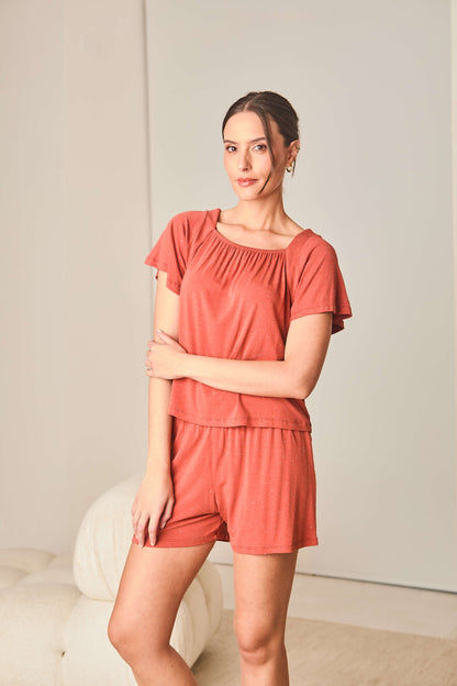 Pijama em Malha Premium Girassol