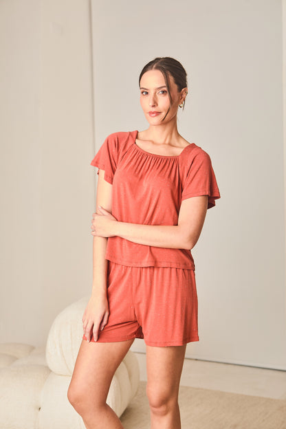 Pijama em Malha Premium Girassol