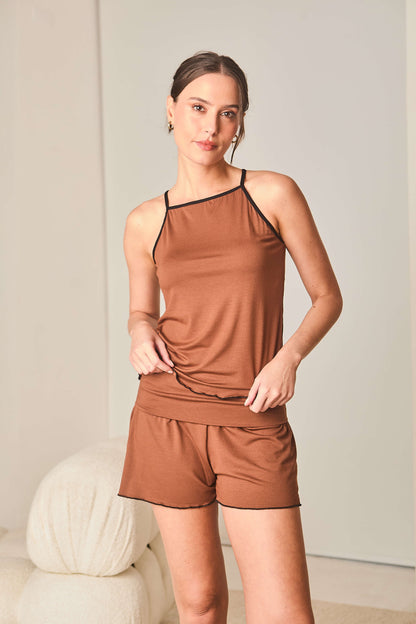 Pijama em Modal Premium Hibisco