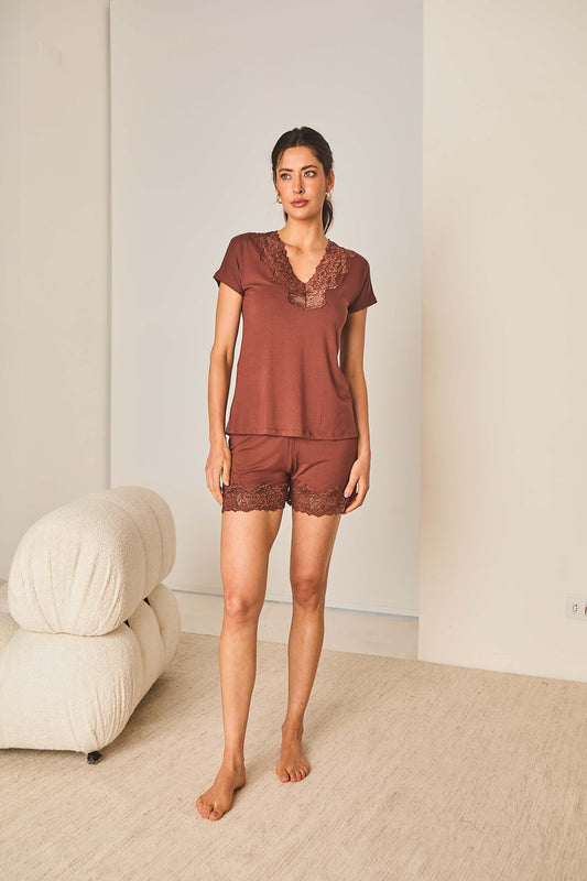 Pijama em Malha Premium Bromelia