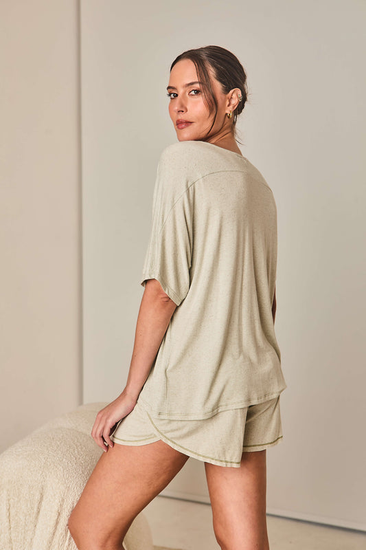 Pijama em Malha Orquidea